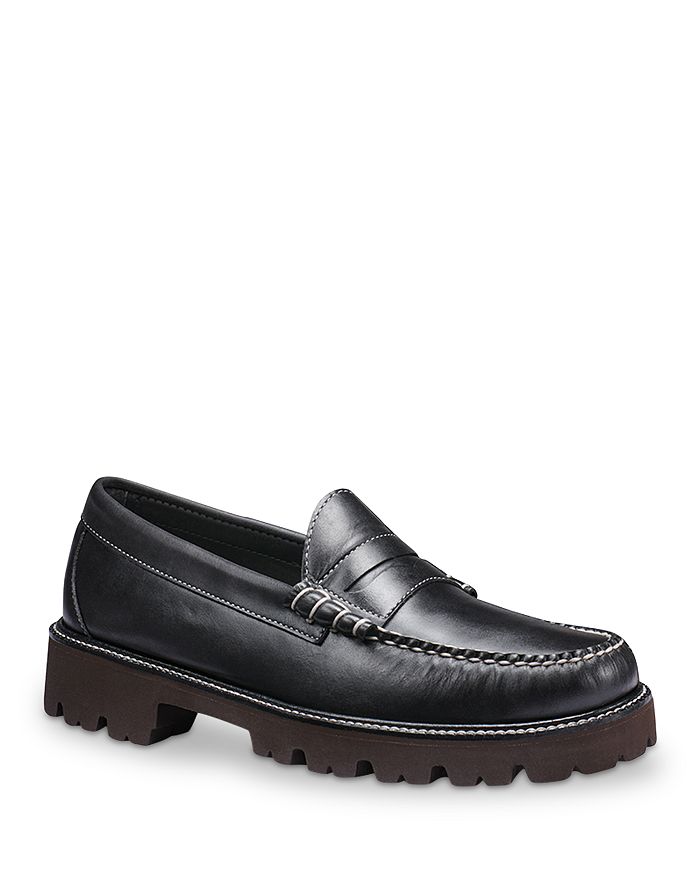 G.H.BASS G.H. Bass Men's Larson Slip On Lug Sole Weejun Penny Loafers ...