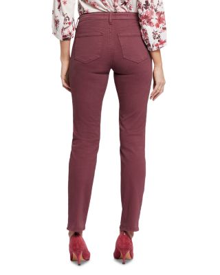Petite Sheri Slim Jeans in Dark Cherry