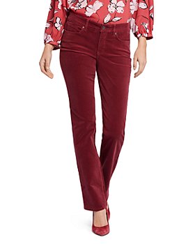 Red straight women's trousers 3/4 red, Trousers, Producent odzieży  damskiej – duże rozmiary, do7XL