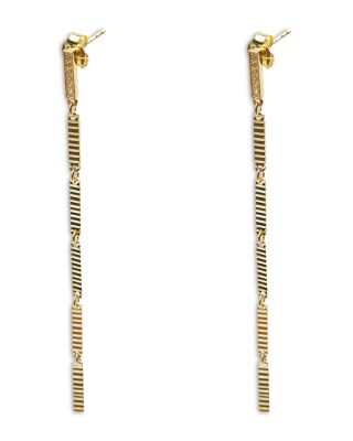 Argento Vivo Cubic Zirconia Linear Drop Earrings