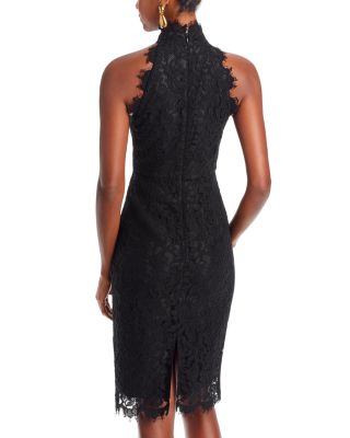 Halter Mock Neck Lace Dress