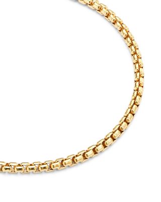 14K Yellow Gold Heavy Metal Medium Box Link Chain Bracelet