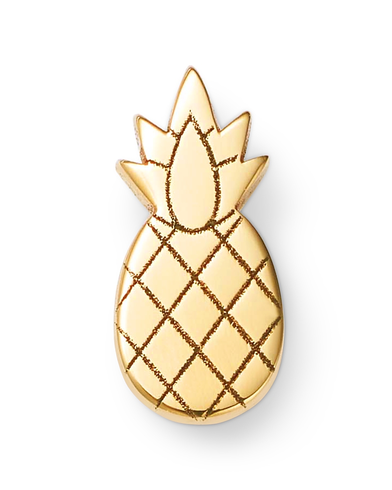 Zoë Chicco 14k Yellow Gold Itty Bitty Symbols Pineapple Single Stud Earring In Gold