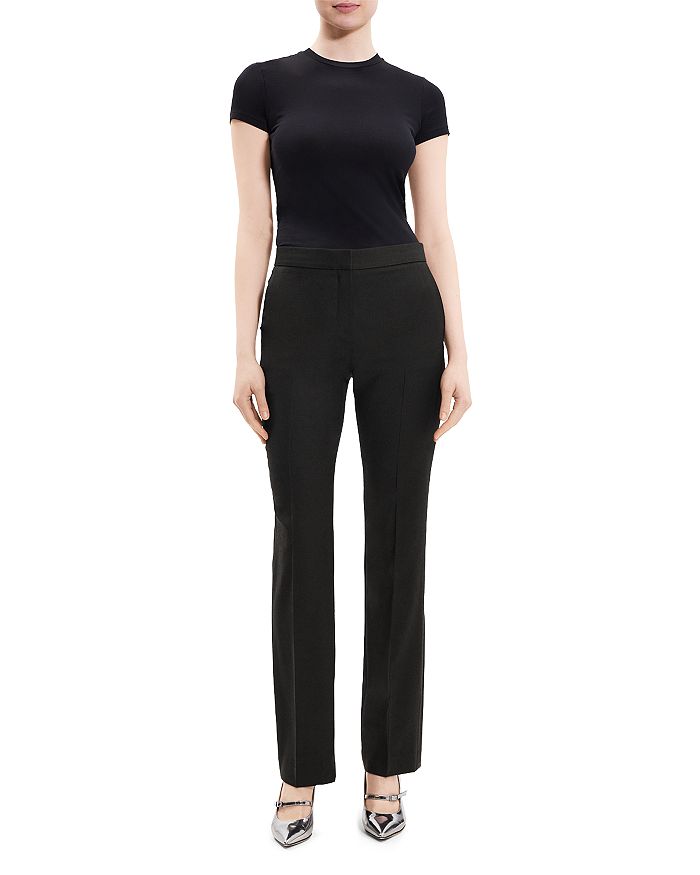 Theory Wool Slim Straight Pants | Bloomingdale's