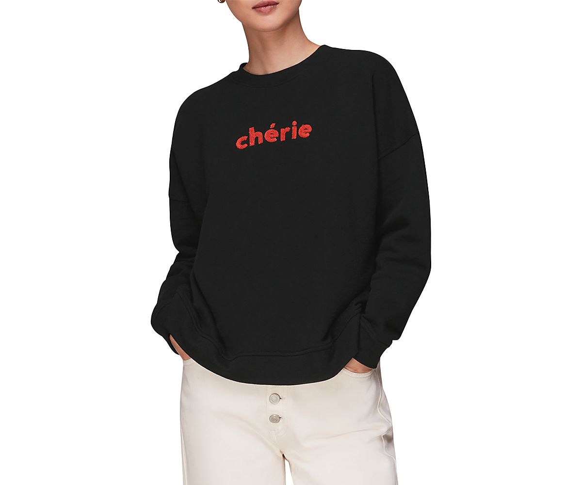 Whistles Cotton Cherie Logo Sweatshirt