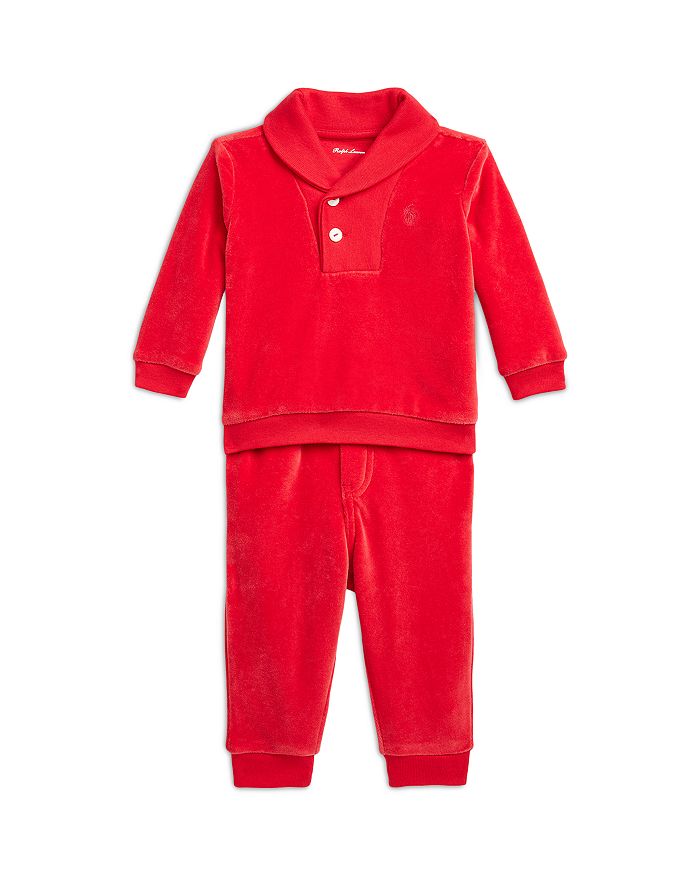 Ralph Lauren Boys' Velour Pullover & Pants Set - Baby | Bloomingdale's