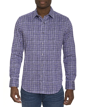 Shop Robert Graham Topkipi Printed Long Sleeve Button Front Shirt In Purple