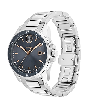 Shop Movado Bold Verso Automatic Watch, 43mm In Gray/silver