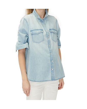 Denim Maternity Nursing Friendly Shirt