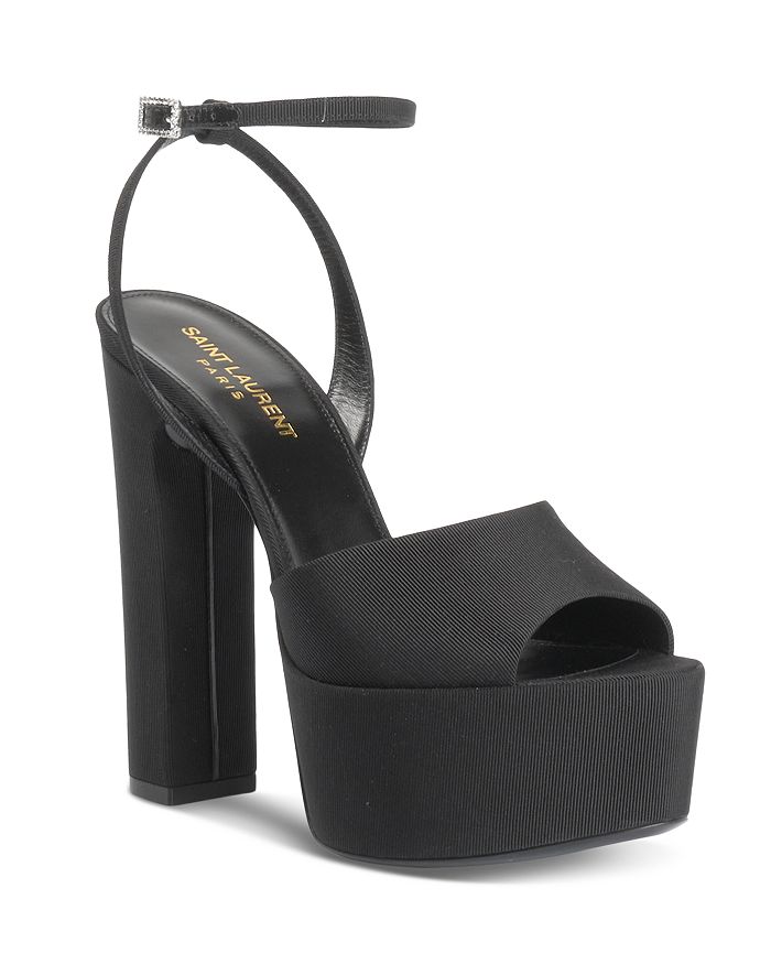 Saint Laurent Women's Jodie Grosgrain Platform Sandals Bloomingdale's
