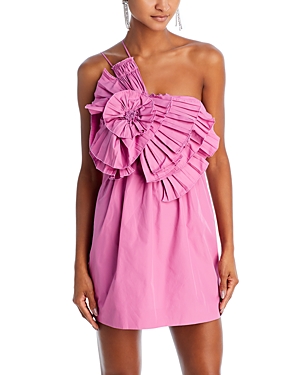 LOVESHACKFANCY LOVESHACKFANCY MIRO BOW EMBELLISHED MINI DRESS