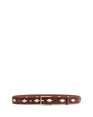 Rag & Bone Women's Colin Studded Leather Belt In Brown