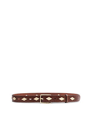 Rag & Bone Colin Studded Belt In Brown