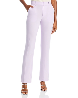 Cinq À Sept Brianna Slim Straight-leg Crepe Pants In Soft Lilac