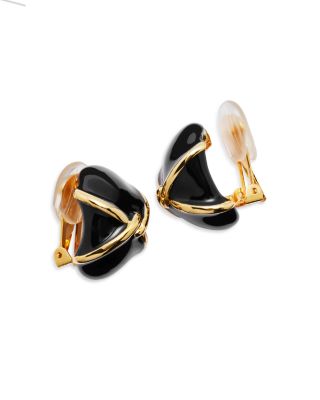 Color Clip On Stud Earrings in 22K Gold Plated