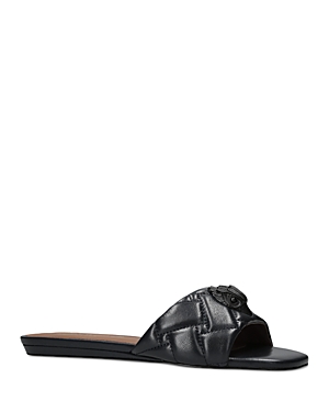 Shop Kurt Geiger Women's Kensington Quilted Slide Sandals In Black