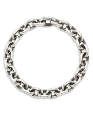 Men's Deco Chain Link Bracelet in Sterling Silver