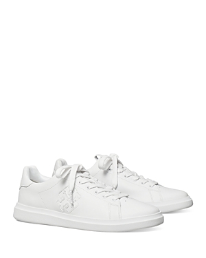 Shop Tory Burch Women's Double T Howell Court Sneakers In White/white