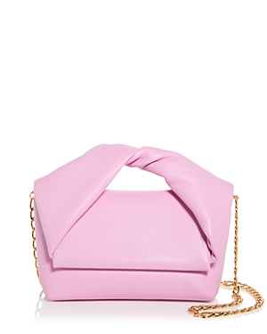 Shop Jw Anderson Medium Twister Leather Top Handle Bag In Baby Pink