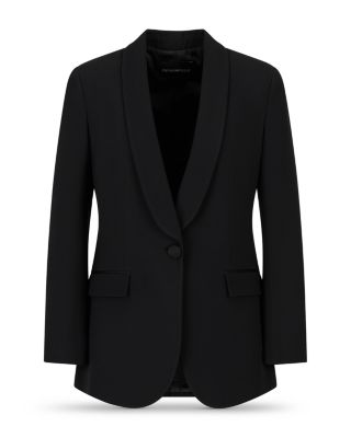 Enver Satin Shawl Lapel Blazer