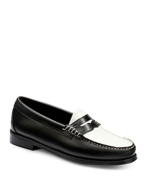 G.h. Bass Originals Women's Whitney Easy Weejuns Loafers In Black/white
