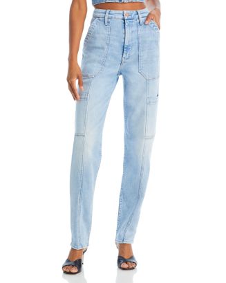 MOTHER The Private Double Pocket High Rise Straight Jeans in Tea Time ...