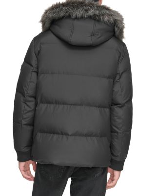 Nisko Faux Fur Trimmed Hooded Bib Coat