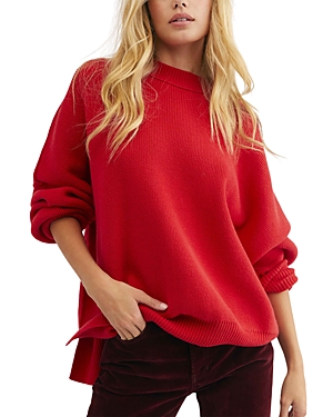 Shop Free People Easy Street Tunic Sweater In Cherry