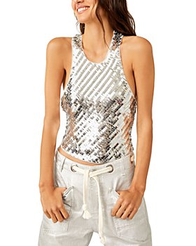 LowProfile Push Up Bra for Women Metal Sequins Open Back Chain Sling Vest  Top Bras Silver 