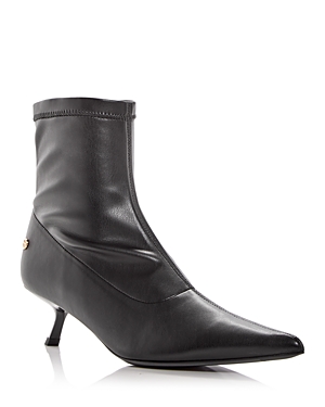Shop Anine Bing Women's Hilda Pointed Toe Kitten Heel Booties In Black