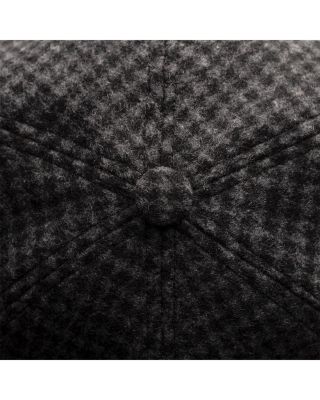 Prince Of Wales Check Wool Blend Baseball Cap