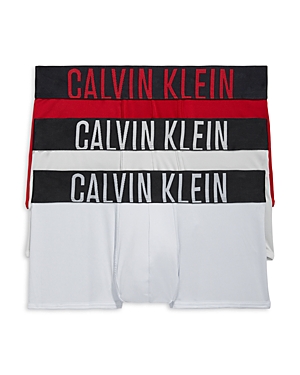 Calvin Klein Intense Power Low Rise Trunks, Pack Of 3 In Arctic Ice/rouge/lunar Rock