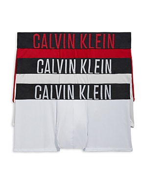 Calvin Klein Intense Power Low Rise Trunks, Pack Of 3 In Arctic Ice/rouge/lunar Rock