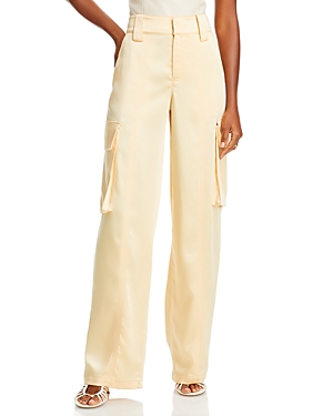 A.l.c Bryan Satin Cargo Pants In Apricot Sherbert