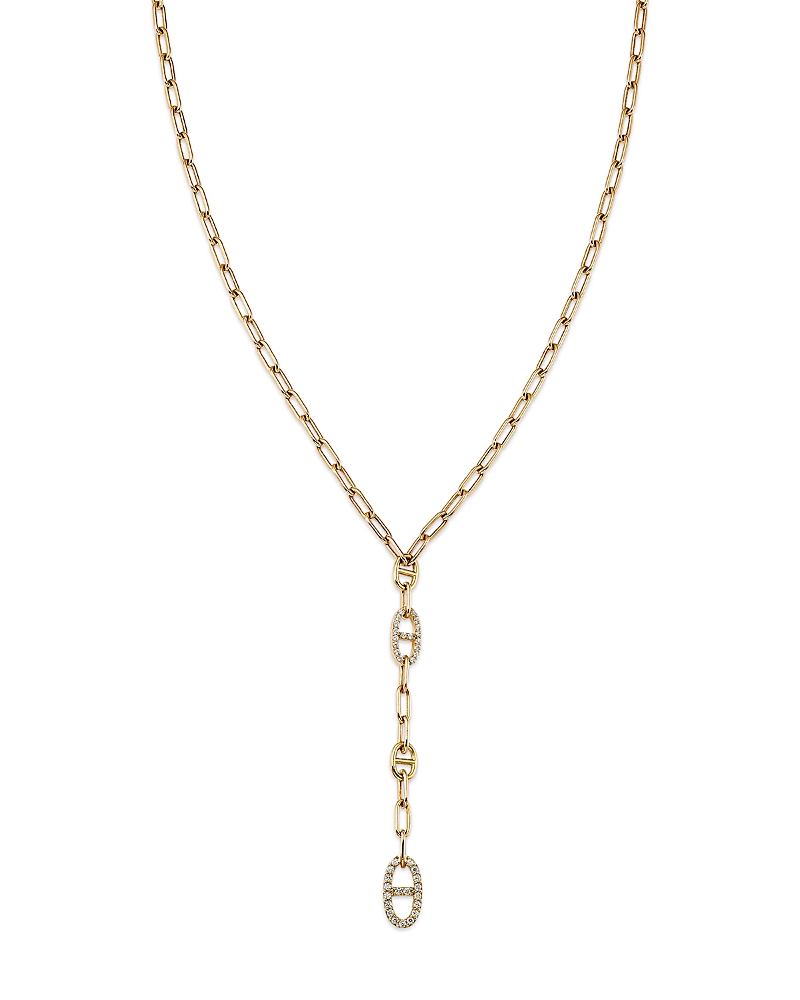 Bloomingdale's Diamond Link Lariat Necklace In 14k Yellow Gold, 0.50 Ct. In Gold