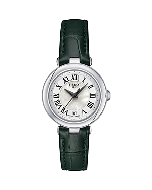 Shop Tissot Bellissima Watch, 26mm In Silver/green