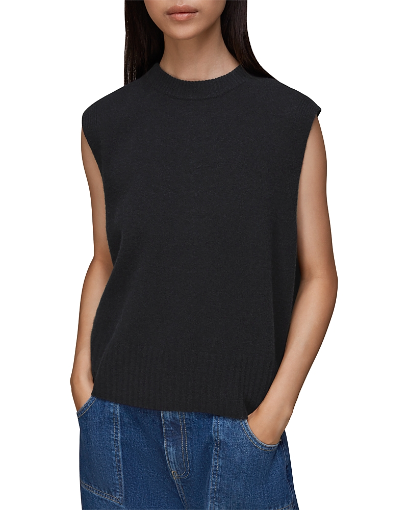 Whistles Knitted Tank Top In Navy