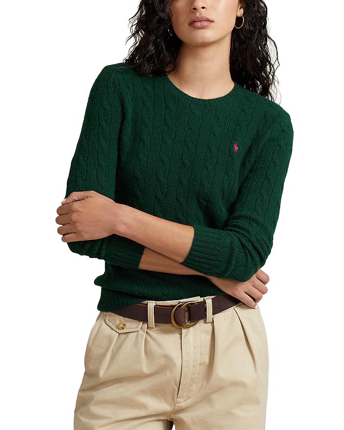 Ralph Lauren Cable Knit Wool & Cashmere Sweater | Bloomingdale's