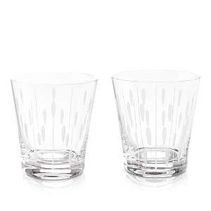 Shop Lalique Lotus Drops And Dew Tumblers, Set Of 2 In Clear