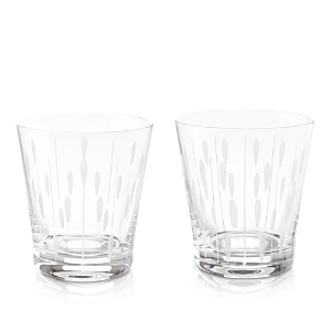 Lalique Lotus Drops and Dew Tumblers, Set of 2