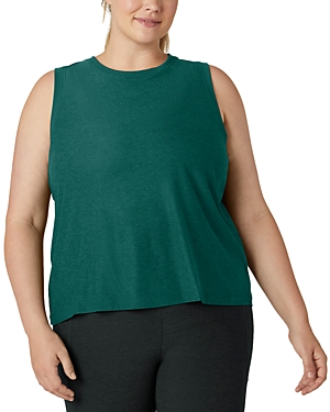 Shop Beyond Yoga Plus Size Featherweight Rebala Top In Lunar Teal