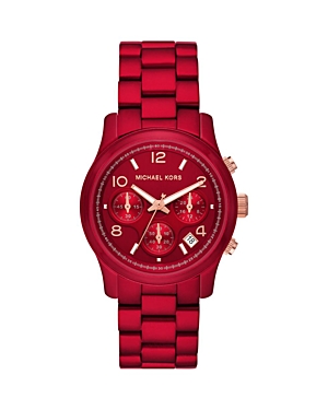 Shop Michael Kors Runway Chronograph, 38mm In Red
