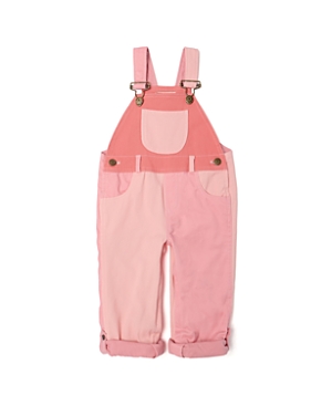 Dotty Dungarees Unisex Tonal Colorblock Overalls - Baby, Little Kid, Big Kid In Pink