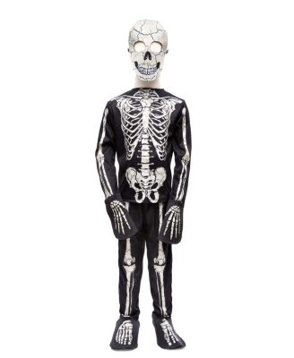 Glow in the Dark Skeleton Shirt, Pants, and Mask Costume - Ages 3-8 Years