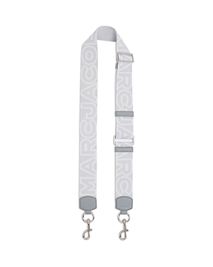 Marc Jacobs The Outline Monogram Webbing Strap In Wolf Gray