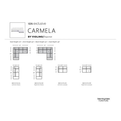 Carmela 2 Piece Leather Sectional - Exclusive