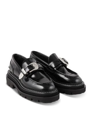 Sandro - Women's Deilan Slip On Buckled Loafer Flats