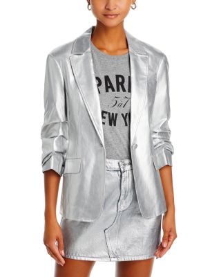 Cinq à Sept - Khloe Foiled One Button Blazer