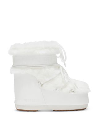 Moon Boot Women's Icon Pull on Logo Boots - White - Size 39-41