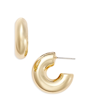 Shashi Machina Hoop Earrings In Gold